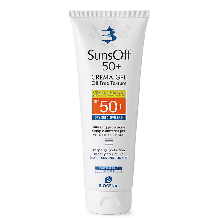 Сонцезахисний Крем для Жирної та Комбінованої Шкіри SPF 50+ Biogena Sunsoff Crem Gel SPF 50+
